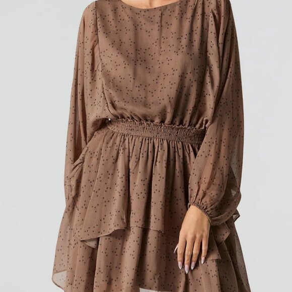 Forever 21 Chivon Assymetrical Hem Contemporary Dress - Picture 1 of 8
